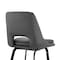 Armen Living Carise Gray Faux Leather and Black Metal Swivel 26" Counter Stool LCCABABLGR26 - alternate 6